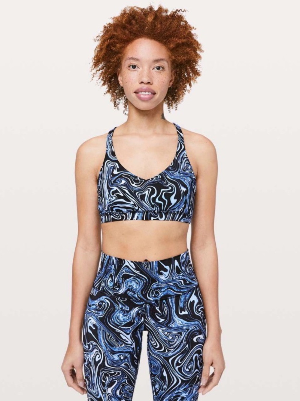 Lululemon Lab Arise Bra Suminagashi Serene Blue Size Small
